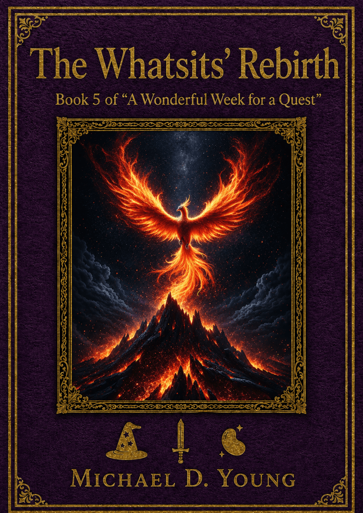 The Whatsit’s Rebirth by Michael D. Young — book five of A Wonderful Week for a Quest