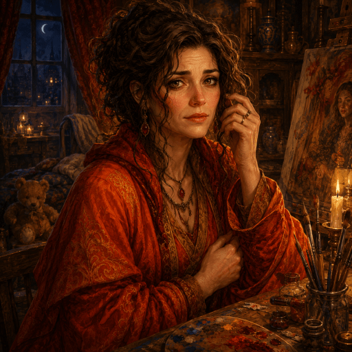 Catherine, a devoted mother and choir member in The Refried Trilogy