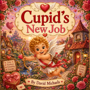 Cupid's New Job picture book cover by David Michaels.