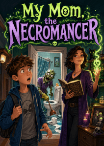 My Mom, the Necromancer by Michael D. Young — preliminary mockup cover