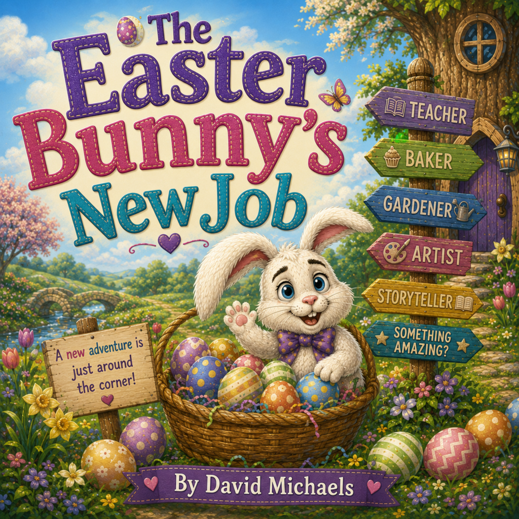 The Easter Bunny's New Job picture book cover by David Michaels.