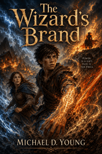 The Wizard’s Brand by Michael D. Young — preliminary mockup cover