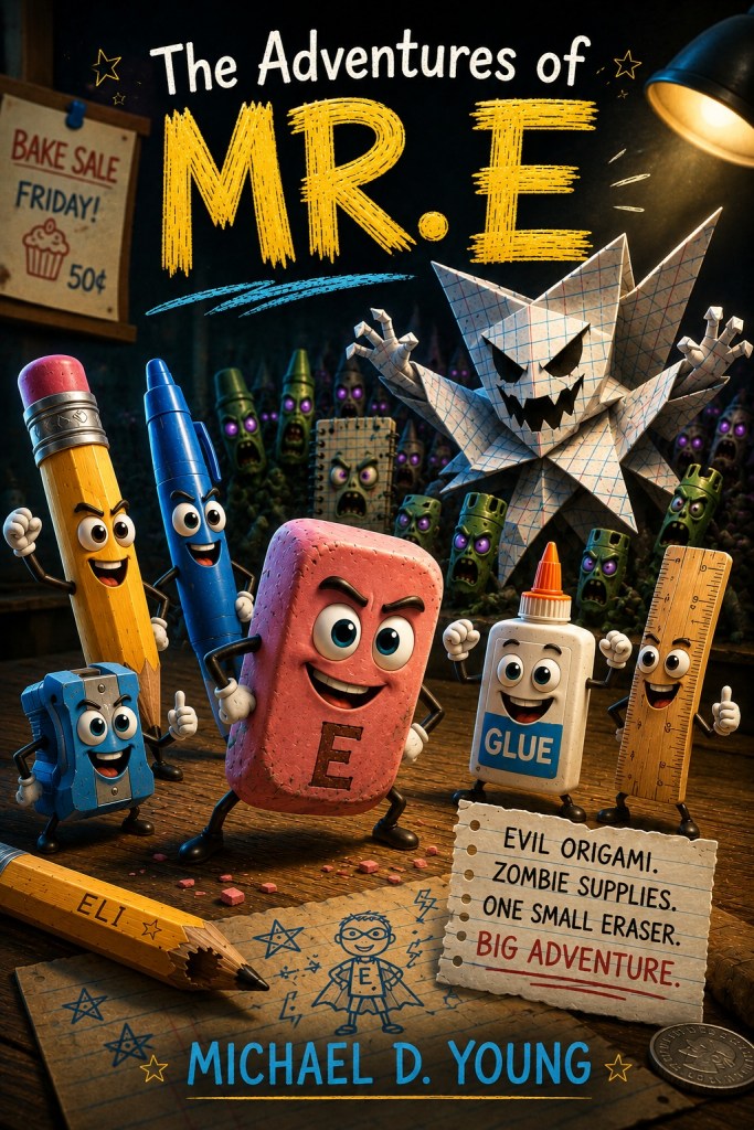 The Adventures of Mr. E by Michael D. Young — funny mystery adventure for young readers