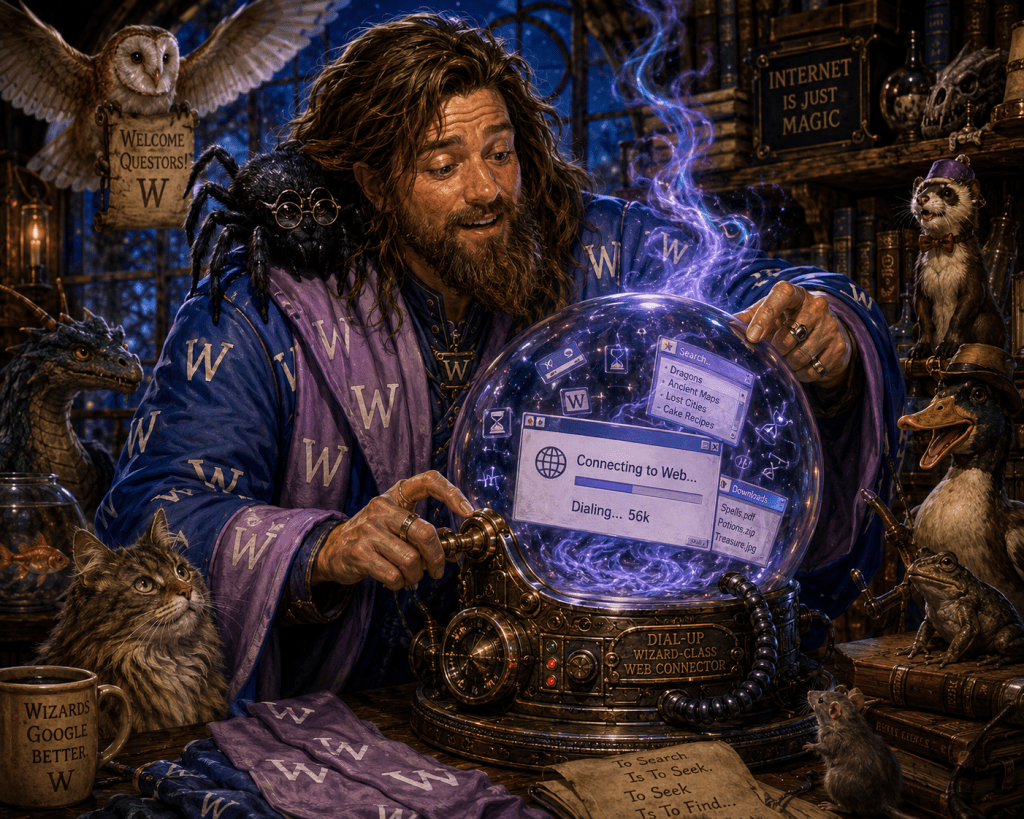 Wally the Web Wizard, a character from A Wonderful Week for a Quest